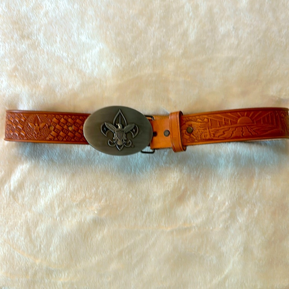 Leather Boy Scout Belt